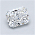 Natural Diamond 1.00 Carats, Radiant with  Cut, D Color, VS1 Clarity and Certified by GIA