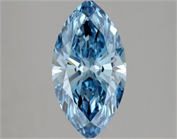 Picture of Lab Grown Diamond 2.51 Carats, Marquise with  Cut, Fancy Vivid Blue Color, VVS2 Clarity and Certified by IGI