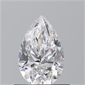 Natural Diamond 0.70 Carats, Pear with  Cut, D Color, VVS2 Clarity and Certified by GIA