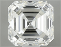 Natural Diamond 0.70 Carats, Asscher with  Cut, I Color, IF Clarity and Certified by GIA