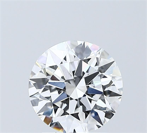 Picture of Lab Grown Diamond 2.01 Carats, Round with Ideal Cut, D Color, VVS1 Clarity and Certified by IGI