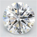 Lab Grown Diamond 2.86 Carats, Round with Excellent Cut, D Color, FL Clarity and Certified by GIA