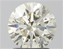 Natural Diamond 1.52 Carats, Round with Excellent Cut, K Color, SI1 Clarity and Certified by IGI