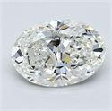 Natural Diamond 3.20 Carats, Oval with  Cut, I Color, VS1 Clarity and Certified by GIA