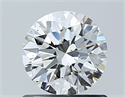 Natural Diamond 0.70 Carats, Round with Excellent Cut, H Color, SI1 Clarity and Certified by GIA