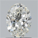 Natural Diamond 0.70 Carats, Oval with  Cut, I Color, VVS1 Clarity and Certified by GIA