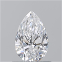 Natural Diamond 0.70 Carats, Pear with  Cut, D Color, SI1 Clarity and Certified by GIA