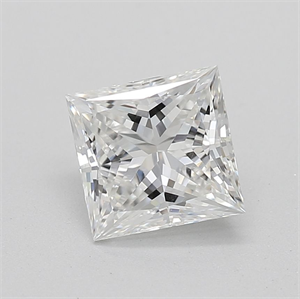 Picture of Natural Diamond 0.70 Carats, Princess with  Cut, F Color, VS1 Clarity and Certified by GIA