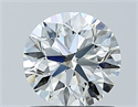 Natural Diamond 0.90 Carats, Round with Excellent Cut, H Color, VS1 Clarity and Certified by GIA
