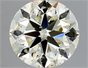 Natural Diamond 0.90 Carats, Round with Very Good Cut, M Color, VS2 Clarity and Certified by HRD