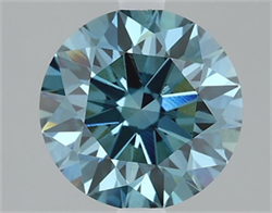 Picture of Lab Grown Diamond 2.10 Carats, Round with Ideal Cut, Fancy Vivid Blue Color, VS1 Clarity and Certified by IGI