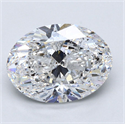 Natural Diamond 3.01 Carats, Oval with  Cut, E Color, SI2 Clarity and Certified by GIA
