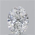 Natural Diamond 1.50 Carats, Oval with  Cut, D Color, SI2 Clarity and Certified by GIA