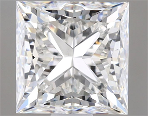 Picture of Natural Diamond 1.01 Carats, Princess with  Cut, F Color, VS2 Clarity and Certified by GIA