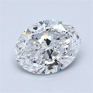 Picture of Natural Diamond 1.00 Carats, Oval with  Cut, D Color, SI2 Clarity and Certified by GIA