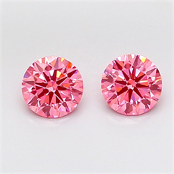 Picture of Lab Grown Diamond 1.51 Carats, Round with Ideal Cut, Fancy Vivid Pink Color, VVS2 Clarity and Certified by IGI