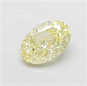 Lab Grown Diamond 1.20 Carats, Oval with  Cut, Fancy Yellow Color, VVS2 Clarity and Certified by IGI
