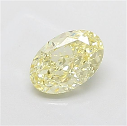 Picture of Lab Grown Diamond 1.20 Carats, Oval with  Cut, Fancy Yellow Color, VVS2 Clarity and Certified by IGI