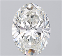 Natural Diamond 3.55 Carats, Oval with  Cut, I Color, SI1 Clarity and Certified by GIA