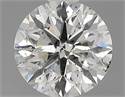 Natural Diamond 0.70 Carats, Round with Excellent Cut, G Color, I1 Clarity and Certified by GIA