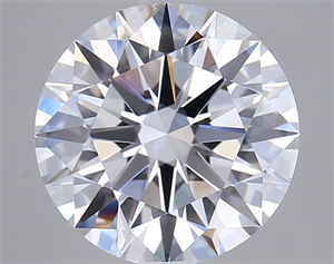 Picture of Lab Grown Diamond 3.23 Carats, Round with Excellent Cut, E Color, VVS2 Clarity and Certified by GIA