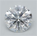 Lab Grown Diamond 1.15 Carats, Round with Ideal Cut, D Color, VVS2 Clarity and Certified by IGI
