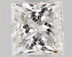 Picture of Natural Diamond 0.52 Carats, Princess with  Cut, F Color, VVS1 Clarity and Certified by GIA