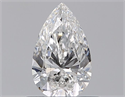 Natural Diamond 0.50 Carats, Pear with  Cut, E Color, SI1 Clarity and Certified by GIA