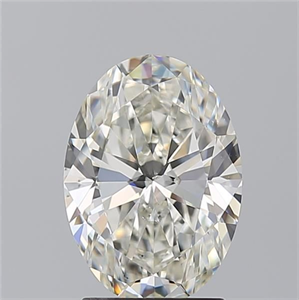 Picture of Natural Diamond 1.74 Carats, Oval with  Cut, J Color, SI1 Clarity and Certified by GIA