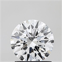 Lab Grown Diamond 1.29 Carats, Round with Ideal Cut, D Color, VVS2 Clarity and Certified by IGI