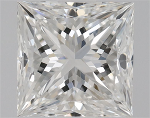 Picture of Natural Diamond 0.54 Carats, Princess with  Cut, E Color, VVS1 Clarity and Certified by GIA