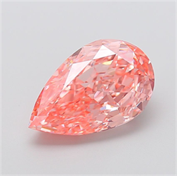 Picture of Lab Grown Diamond 5.03 Carats, Pear with  Cut, Fancy Vivid Pink Color, VS2 Clarity and Certified by IGI