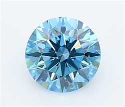 Picture of Lab Grown Diamond 2.04 Carats, Round with Ideal Cut, Fancy Vivid Blue Color, VVS2 Clarity and Certified by IGI