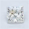 Natural Diamond 1.70 Carats, Princess with  Cut, H Color, VS1 Clarity and Certified by GIA