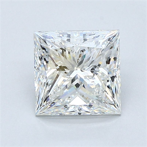 Picture of Natural Diamond 1.70 Carats, Princess with  Cut, H Color, VS1 Clarity and Certified by GIA
