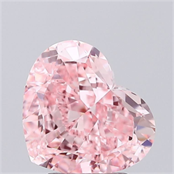 Picture of Lab Grown Diamond 3.52 Carats, Heart with  Cut, Fancy Vivid Pink Color, VVS2 Clarity and Certified by IGI