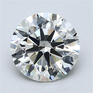 Picture of Natural Diamond 2.57 Carats, Round with Excellent Cut, J Color, SI1 Clarity and Certified by GIA