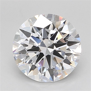 Picture of Lab Grown Diamond 2.83 Carats, Round with Excellent Cut, D Color, FL Clarity and Certified by GIA