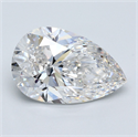 Diamante Natural 5.01 quilates, De pera , Color G, claridad VS1 y certificado GIA