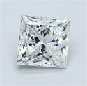 Natural Diamond 1.23 Carats, Princess with  Cut, E Color, VS2 Clarity and Certified by GIA