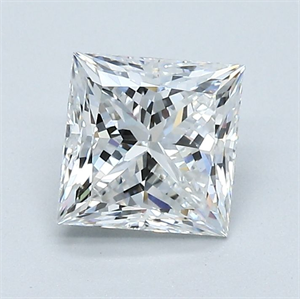 Foto Diamante Natural 1.23 quilates, Princesa , Color E, claridad VS2 y certificado GIA de