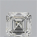 Natural Diamond 0.63 Carats, Asscher with  Cut, H Color, VVS1 Clarity and Certified by GIA