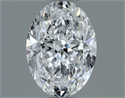 Natural Diamond 1.00 Carats, Oval with  Cut, D Color, SI2 Clarity and Certified by GIA
