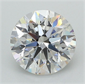 Lab Grown Diamond 1.39 Carats, Round with Excellent Cut, E Color, VVS2 Clarity and Certified by IGI