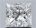 Natural Diamond 1.02 Carats, Princess with  Cut, G Color, VS2 Clarity and Certified by GIA