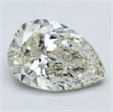 Natural Diamond 1.50 Carats, Pear with  Cut, L Color, SI2 Clarity and Certified by GIA