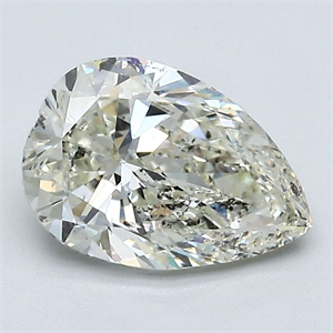 Picture of Natural Diamond 1.50 Carats, Pear with  Cut, L Color, SI2 Clarity and Certified by GIA