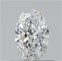Natural Diamond 0.50 Carats, Oval with  Cut, D Color, VVS1 Clarity and Certified by GIA