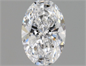 Natural Diamond 0.40 Carats, Oval with  Cut, D Color, VS2 Clarity and Certified by GIA