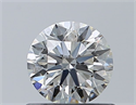 Natural Diamond 0.70 Carats, Round with Excellent Cut, H Color, SI1 Clarity and Certified by GIA